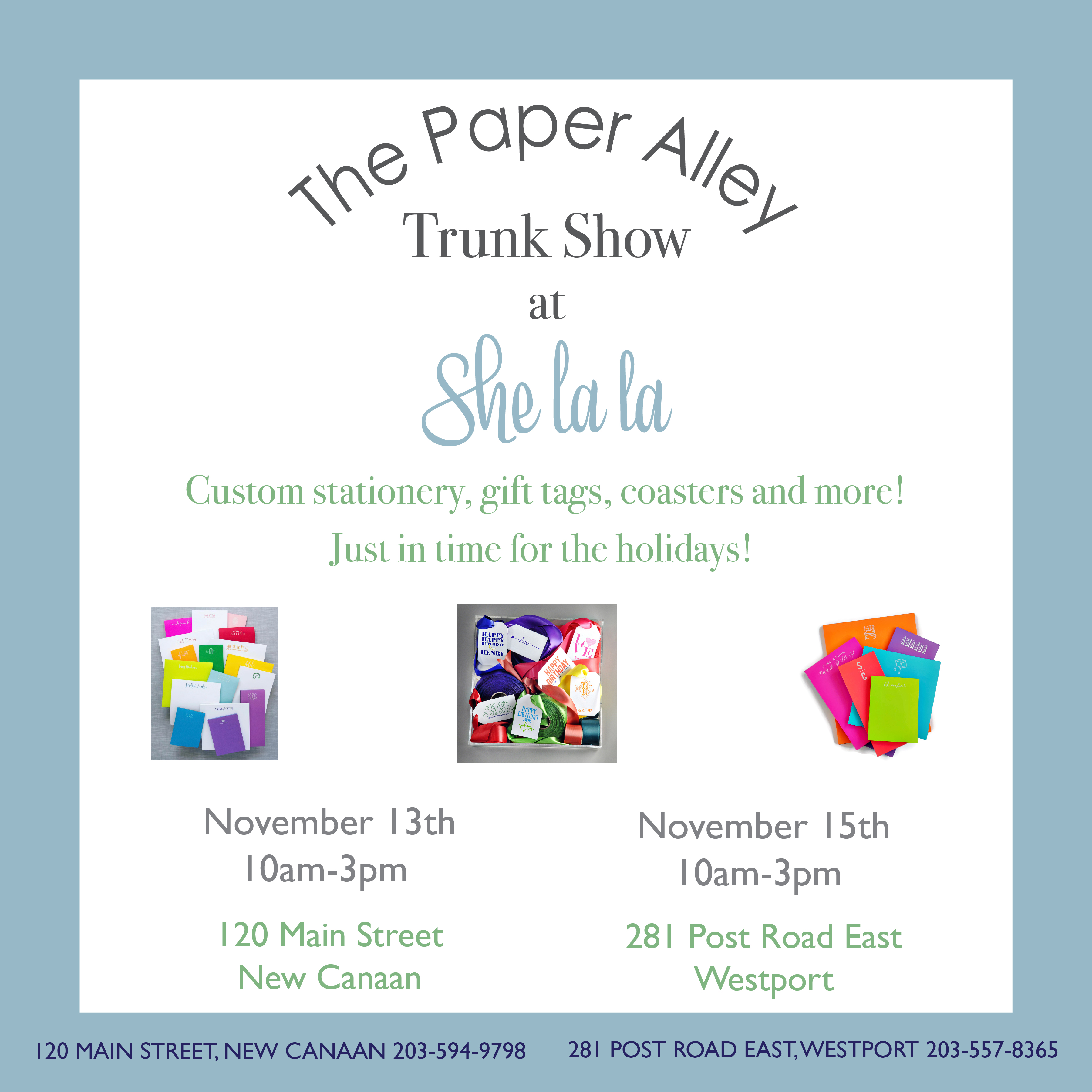 Paper Alley Trunk Show Ad